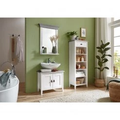 Maison Belfort Salle de bain Bergen I (3 éléments) - Pin massif - Epicéa blanc / Epicéa gris