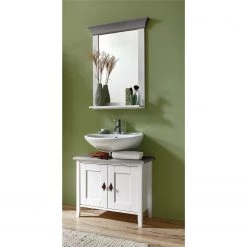 Maison Belfort Salle de bain Bergen III (2 éléments) - Pin massif - Epicéa blanc / Epicéa gris