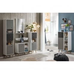 Schildmeyer Colonne de salle de bain Jonte I - Gris clair / Anthracite -Meubles de salle de bain Soldes 2022 1000221680 201006 16153000003 MOOD DETAILS P000000001000221680 mood