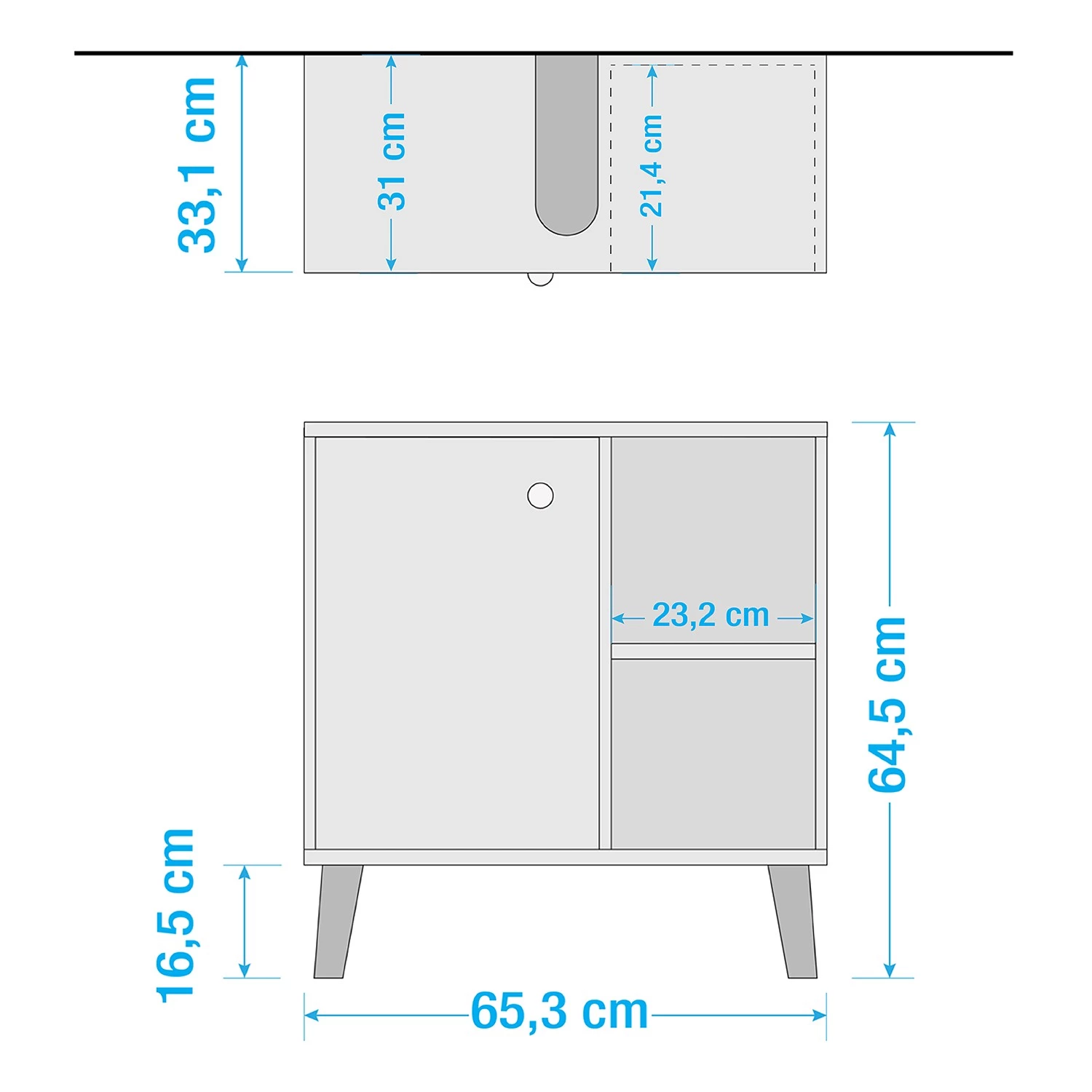 Schildmeyer Meuble sous lavabo Jonte - Blanc 6 Schildmeyer Meuble sous lavabo Jonte - Blanc – Image 4