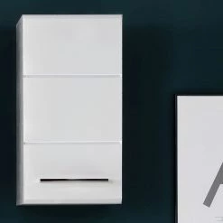 Trendteam Meuble haut Nano - Blanc brillant / Imitation béton -Meubles de salle de bain Soldes 2022 1000221741 200812 14362600004 MOOD DETAILS P000000001000221741 mood