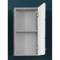 Trendteam Meuble haut Nano - Blanc brillant / Imitation béton -Meubles de salle de bain Soldes 2022 1000221741 200812 14362900005 MOOD DETAILS P000000001000221741 mood