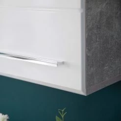 Trendteam Meuble haut Nano - Blanc brillant / Imitation béton -Meubles de salle de bain Soldes 2022 1000221741 200812 14363100006 DETAILS P000000001000221741