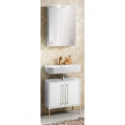 Schildmeyer Salle de bain Sarah I (2 éléments) - Avec éclairage - Blanc