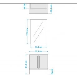 Schildmeyer Salle de bain Sarah I (2 éléments) - Avec éclairage - Blanc -Meubles de salle de bain Soldes 2022 1000221765 200828 11314700031 SKETCH DETAILS P000000001000221765 sketch