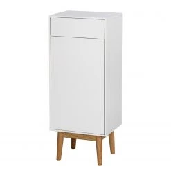 Mørteens Meuble bas Lindholm II - Partiellement en chêne massif - Blanc