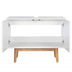 Mørteens Meuble sous lavabo Lindholm - Partiellement en chêne massif - Blanc -Meubles de salle de bain Soldes 2022 1000223396 220317 032 DETAILS P000000001000223396