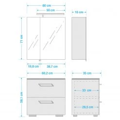 Schildmeyer Salle de bain Carlos III (2 éléments) - Éclairage inclus - Imitation chêne rustique -Meubles de salle de bain Soldes 2022 1000224868 200910 06105300031 SKETCH DETAILS P000000001000224868 sketch