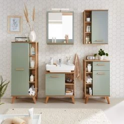 Pelipal Meuble bas Quickset 963 - Sauge / Imitation chêne Riviera -Meubles de salle de bain Soldes 2022 1000225830 201016 14350000010 MOOD DETAILS P000000001000225830 mood