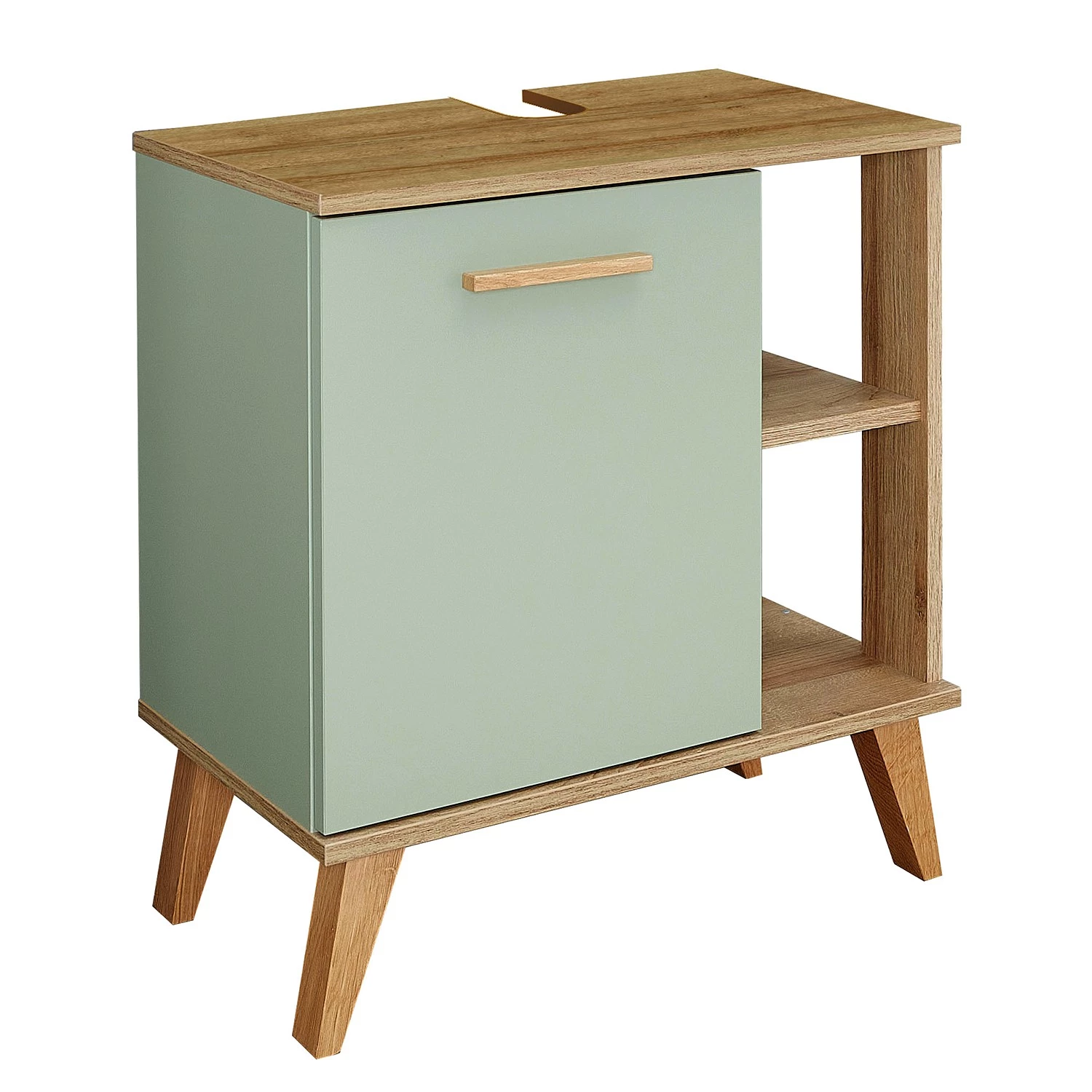 Pelipal Meuble sous lavabo Quickset 963 - Sauge / Imitation chêne Riviera 3 Pelipal Meuble sous lavabo Quickset 963 - Sauge / Imitation chêne Riviera