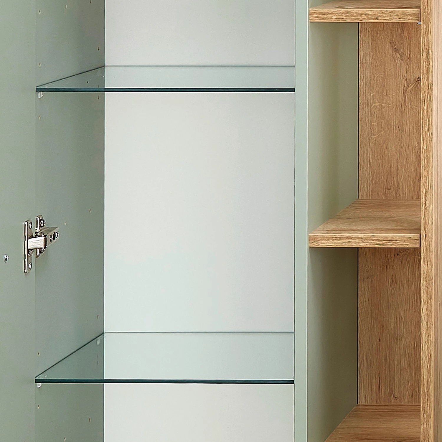 Pelipal Armoire midi Quickset 963 - Sauge / Imitation chêne Riviera 11 Pelipal Armoire midi Quickset 963 - Sauge / Imitation chêne Riviera – Image 9