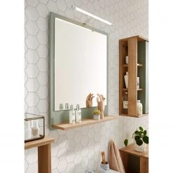 Pelipal Salle de bain Salvie III (3 éléments) - Avec éclairage - Sauge / Imitation chêne Riviera -Meubles de salle de bain Soldes 2022 1000225843 201016 14352600081 DETAILS P000000001000225843