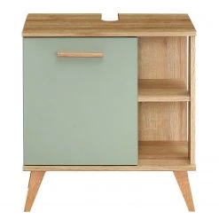 Pelipal Salle de bain Salvie I (2 éléments) - Avec éclairage - Sauge / Imitation chêne Riviera -Meubles de salle de bain Soldes 2022 1000225852 201016 14353000094 DETAILS P000000001000225852