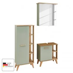 Pelipal Salle de bain Salvie IV (3 éléments) - Avec éclairage - Sauge / Imitation chêne Riviera -Meubles de salle de bain Soldes 2022 1000225853 201016 14353100102 ICON DETAILS P000000001000225853 icon seal