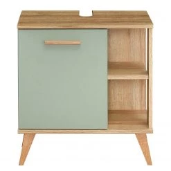 Pelipal Salle de bain Salvie II (2 éléments) - Avec éclairage - Sauge / Imitation chêne Riviera -Meubles de salle de bain Soldes 2022 1000225855 201016 14354700151 DETAILS P000000001000225855