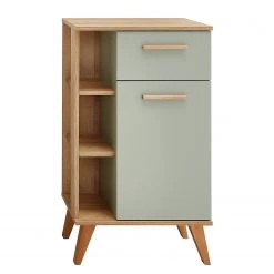 Pelipal Salle de bain Salvie VI (5 éléments) - Avec éclairage - Sauge / Imitation chêne Riviera -Meubles de salle de bain Soldes 2022 1000225856 201016 14355200165 DETAILS P000000001000225856