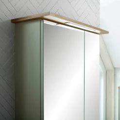 Pelipal Salle de bain Salvie VI (5 éléments) - Avec éclairage - Sauge / Imitation chêne Riviera -Meubles de salle de bain Soldes 2022 1000225856 201016 14355600173 DETAILS P000000001000225856