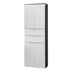 Fackelmann Armoire colonne Kara - Blanc / Anthracite