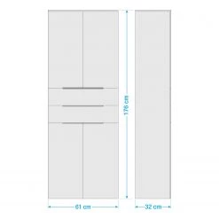 Fackelmann Armoire colonne Kara - Blanc 11 Fackelmann Armoire colonne Kara - Blanc -Meubles de salle de bain Soldes 2022 1000225899 211019 153633000569 SKETCH DETAILS P000000001000225899 sketch