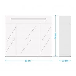 Fackelmann Armoire de toilette Kara - Avec éclairage - Anthracite -Meubles de salle de bain Soldes 2022 1000225906 211005 125322000584 SKETCH DETAILS P000000001000225906 sketch