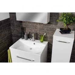 Fackelmann Meuble bas Clever - Blanc brillant -Meubles de salle de bain Soldes 2022 1000226196 200930 14054500009 DETAILS P000000001000226196