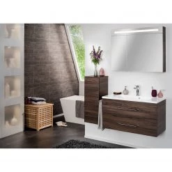 Fackelmann Armoire de toilette Clever I - Imitation orme foncé - Largeur : 90 cm -Meubles de salle de bain Soldes 2022 1000226200 200930 14060700028 MOOD DETAILS P000000001000226200 mood