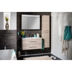 Fackelmann Armoire de toilette Clever I - Imitation frêne - Largeur : 90 cm -Meubles de salle de bain Soldes 2022 1000226215 200930 14065000060 MOOD DETAILS P000000001000226215 mood