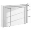 Fackelmann Armoire de toilette Clever I - Blanc brillant - Largeur : 120 cm