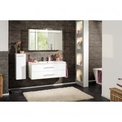 Fackelmann Armoire de toilette Clever I - Blanc brillant - Largeur : 120 cm -Meubles de salle de bain Soldes 2022 1000226222 200930 14073300099 MOOD DETAILS P000000001000226222 mood