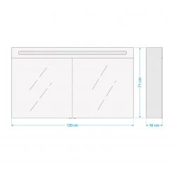 Fackelmann Armoire de toilette Clever III - Imitation orme foncé 17 Fackelmann Armoire de toilette Clever III - Imitation orme foncé -Meubles de salle de bain Soldes 2022 1000226223 211005 125322000597 SKETCH DETAILS P000000001000226223 sketch