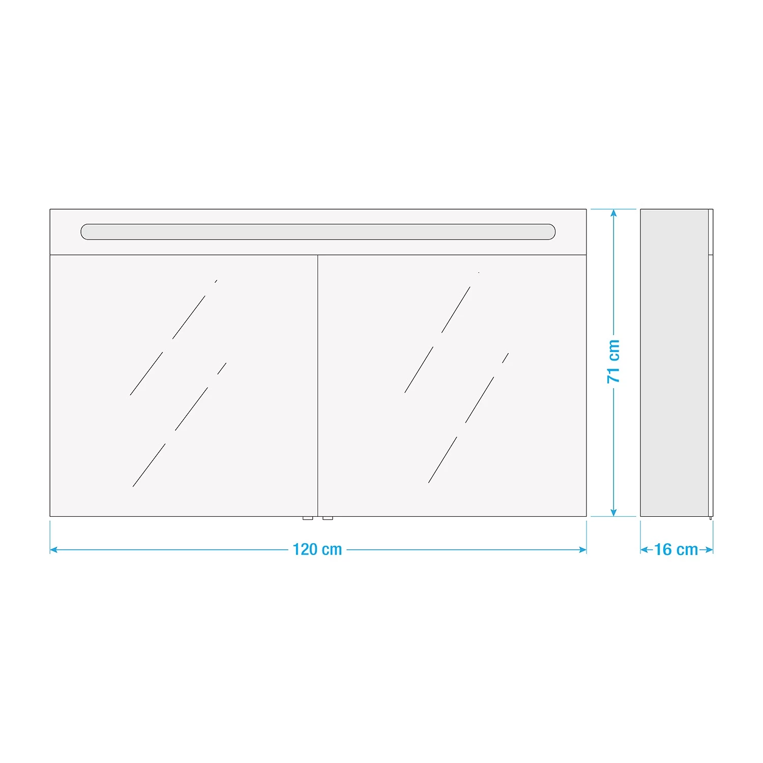 Fackelmann Armoire de toilette Clever III - Imitation orme foncé 10 Fackelmann Armoire de toilette Clever III - Imitation orme foncé – Image 8