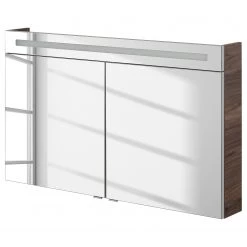 Fackelmann Armoire de toilette Clever III - Imitation orme foncé