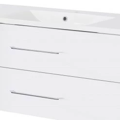 Fackelmann Meuble avec vasque Clever - Blanc brillant - Largeur : 120 cm -Meubles de salle de bain Soldes 2022 1000226227 200930 14080100126 DETAILS P000000001000226227
