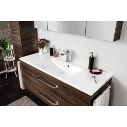 Fackelmann Meuble avec vasque Clever - Imitation orme foncé - Largeur : 120 cm -Meubles de salle de bain Soldes 2022 1000226228 200930 14080600132 DETAILS P000000001000226228