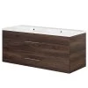 Fackelmann Meuble double vasque Clever - Imitation orme foncé -Meubles de salle de bain Soldes 2022 1000226242 200930 14090400185 IMAGE P000000001000226242
