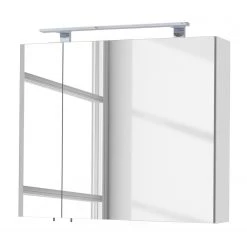 Optifit Armoire de toilette Luspa - Avec éclairage intégré - Blanc