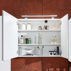 Optifit Armoire de toilette Luspa - Avec éclairage intégré - Blanc -Meubles de salle de bain Soldes 2022 1000226304 200929 13275100013 DETAILS P000000001000226304