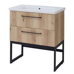 Optifit Meuble avec vasque Luspa - Imitation chêne sauvage