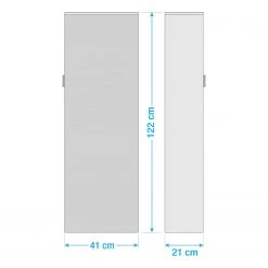 Fackelmann Colonne de salle de bain Lugano I - Éclairage intégré - Blanc - Butoir à gauche -Meubles de salle de bain Soldes 2022 1000226989 211019 153633000570 SKETCH DETAILS P000000001000226989 sketch
