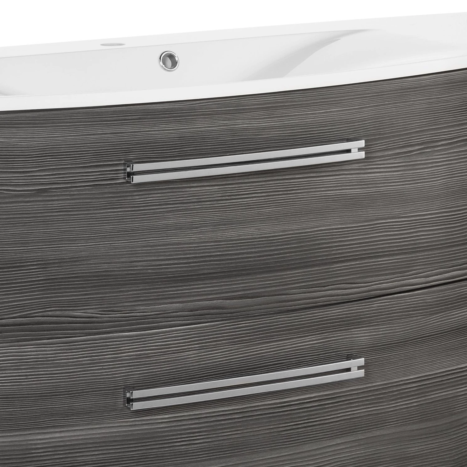 Fackelmann Meuble avec vasque Lugano IV - Imitation pin parasol anthracite / Blanc 6 Fackelmann Meuble avec vasque Lugano IV - Imitation pin parasol anthracite / Blanc – Image 4