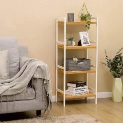 Norrwood Étagère de salle de bain Lowland - Bambou massif - Blanc / Bambou -Meubles de salle de bain Soldes 2022 1000227251 201007 14033100004 MOOD DETAILS P000000001000227251 mood