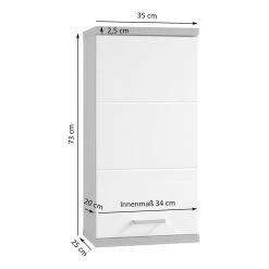 Loftscape Meuble haut Brodda - Blanc brillant -Meubles de salle de bain Soldes 2022 1000227883 201021 14263600049 SKETCH DETAILS P000000001000227883 sketch