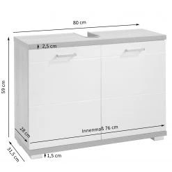 Loftscape Salle de bain Brodda I (5 éléments) - Avec éclairage - Imitation chêne de Sonoma -Meubles de salle de bain Soldes 2022 1000227886 201021 14271500088 SKETCH DETAILS P000000001000227886 sketch