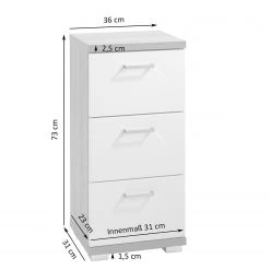 Loftscape Armoire basse Brodda - Blanc brillant -Meubles de salle de bain Soldes 2022 1000227893 201021 14274300117 SKETCH DETAILS P000000001000227893 sketch