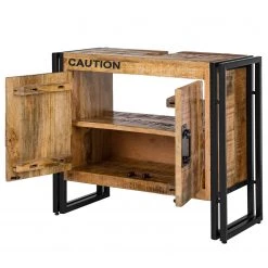 Wolf-Möbel Meuble sous lavabo Iron - Manguier massif / Fer - Manguier / Noir -Meubles de salle de bain Soldes 2022 1000229507 220407 030 DETAILS P000000001000229507