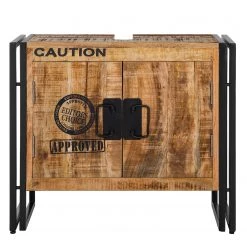 Wolf-Möbel Meuble sous lavabo Iron - Manguier massif / Fer - Manguier / Noir -Meubles de salle de bain Soldes 2022 1000229507 220407 040 DETAILS P000000001000229507