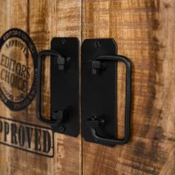 Wolf-Möbel Meuble sous lavabo Iron - Manguier massif / Fer - Manguier / Noir -Meubles de salle de bain Soldes 2022 1000229507 220407 090 DETAILS P000000001000229507