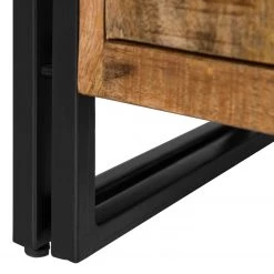 Wolf-Möbel Meuble sous lavabo Iron - Manguier massif / Fer - Manguier / Noir -Meubles de salle de bain Soldes 2022 1000229507 220407 130 DETAILS P000000001000229507