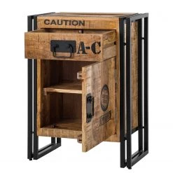 Wolf-Möbel Meuble bas Iron - Manguier massif / Fer - Manguier / Noir -Meubles de salle de bain Soldes 2022 1000229510 220407 030 DETAILS P000000001000229510