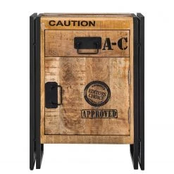 Wolf-Möbel Meuble bas Iron - Manguier massif / Fer - Manguier / Noir -Meubles de salle de bain Soldes 2022 1000229510 220407 040 DETAILS P000000001000229510